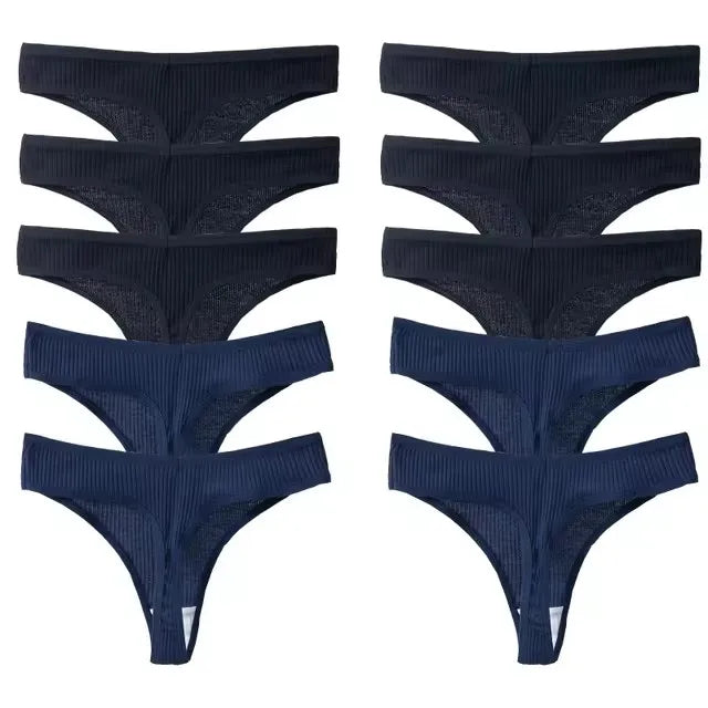 10Pcs/Set Women's New Thong Underwear Cotton Thread Underwear Fashionable Sexy Sports Pants Underwear Soft Comfortable Thong