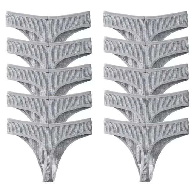 10Pcs/Set Women's New Thong Underwear Cotton Thread Underwear Fashionable Sexy Sports Pants Underwear Soft Comfortable Thong