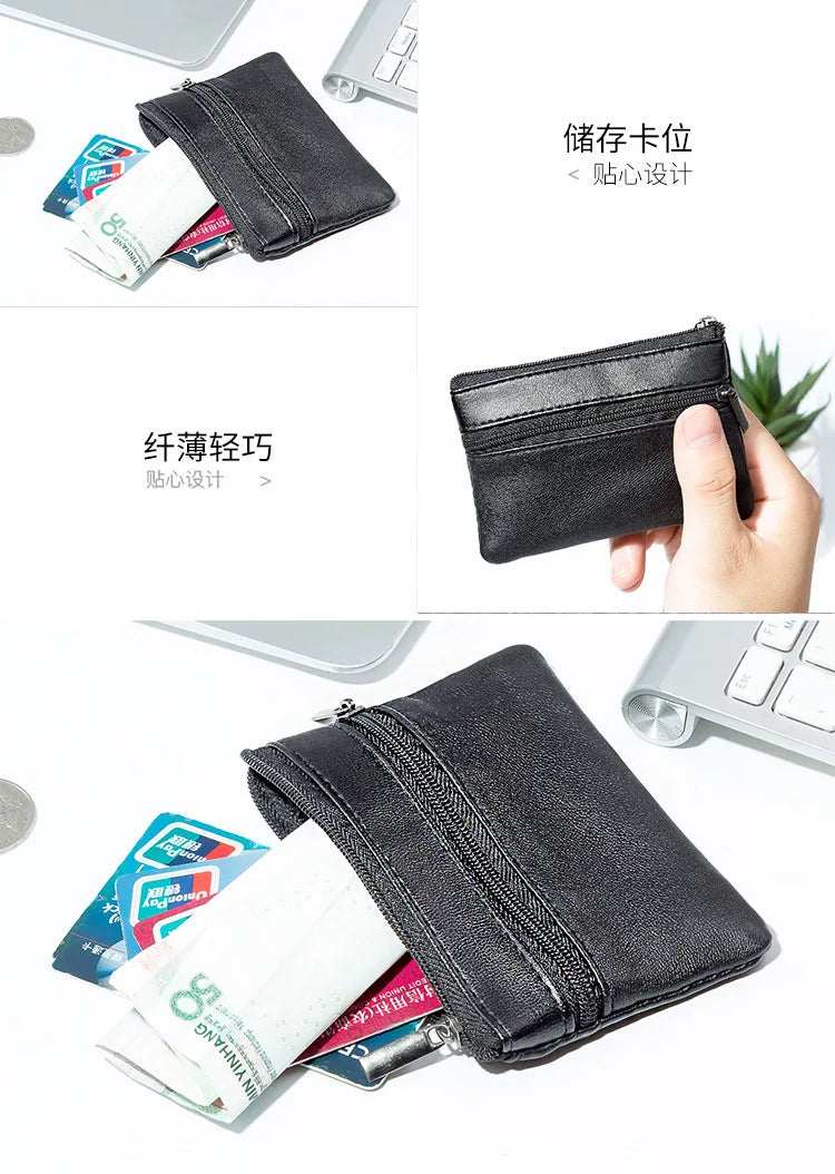 Women Men Coin Purse Men Small Bag Wallet Change Purses Zipper Money Bags Children Mini Wallets Leather Key Holder carteira