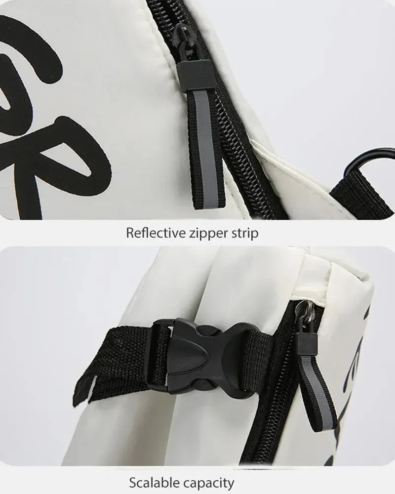 Nylon Chest Bag Trendy and Fashionable Women's Shoulder Bag Sports and Leisure Men's Oblique Straddle Bag