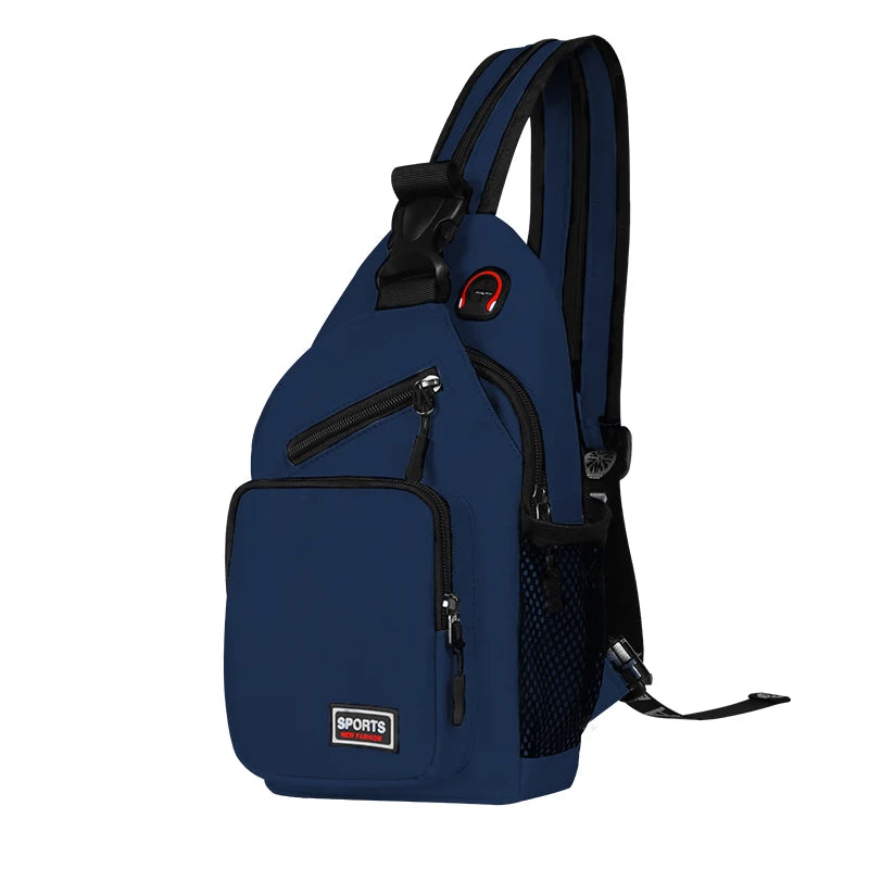 Geestock Small Crossbody Bags For Women Sling Chest Bag Female Mini Travel Sport Shoulder Pack Messenger Bags With Earphone Hole