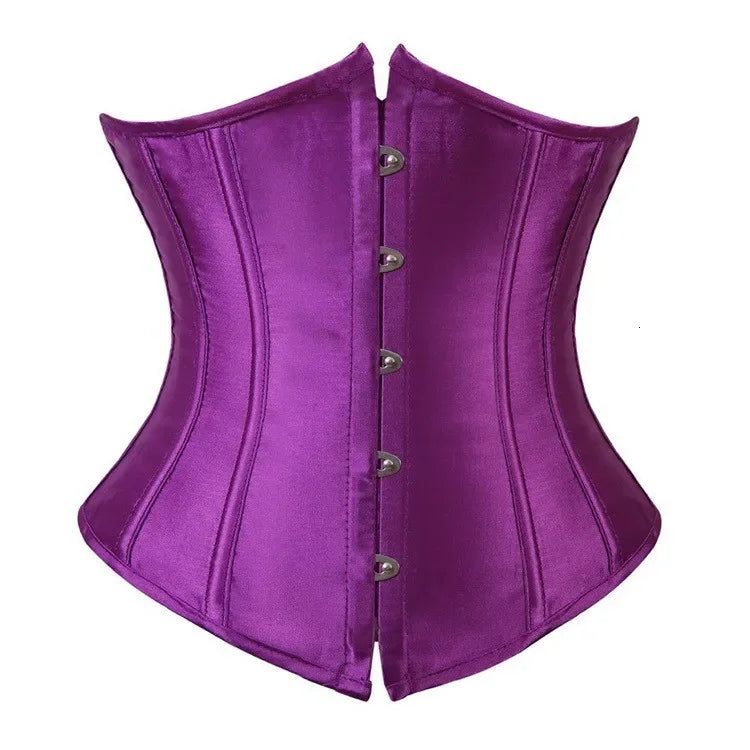 Underbust Corset Women Sexy Bustier Slimming Workout Shape Waist Trainer Girdles Cummerbunds Lace Up Corselet Lingerie Plus Size