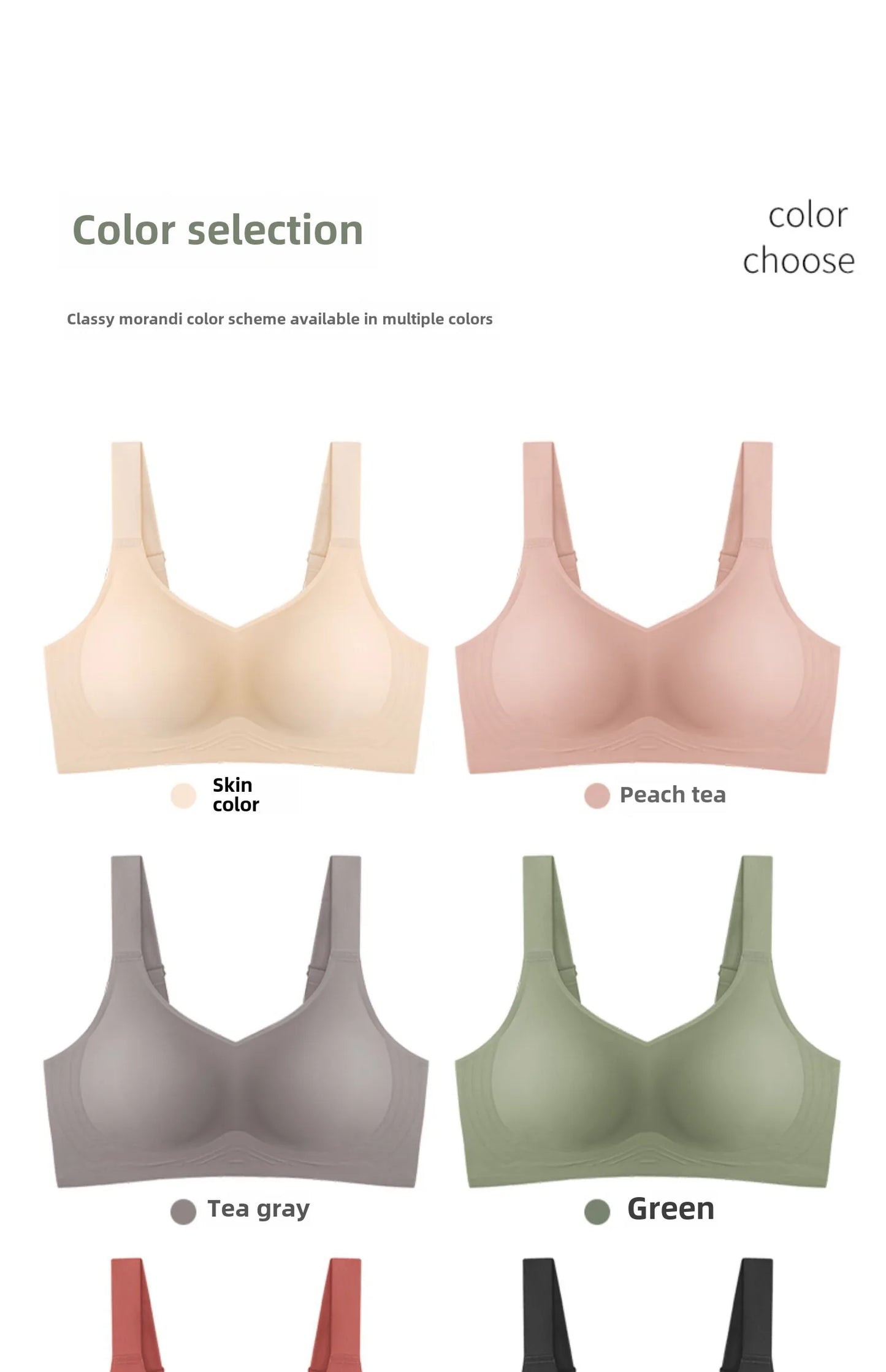 3D Jelly Strip Soft Support Bra Push-up Pair Top Support Seamless Bra Women's Thin Bra with Large Breasts and Small Breasts