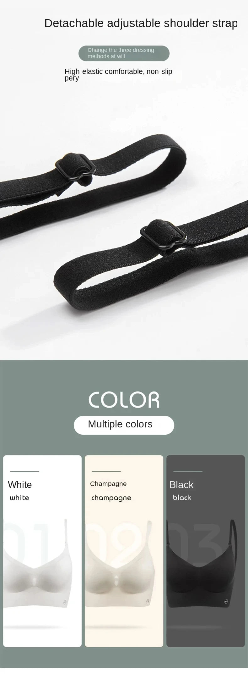 Clearance_UBAU Summer Sexy Bra Women's Slim U-shaped Seamless Backless Underwear Triangle Cup Gathering Bra Women's Sexy Lingeri