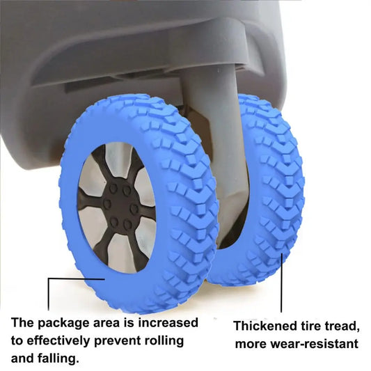 8PCS Luggage Wheels Protector Silicone Wheels Caster Shoes Travel Luggage Suitcase Reduce Noise Wheels Guard Cover Accessories