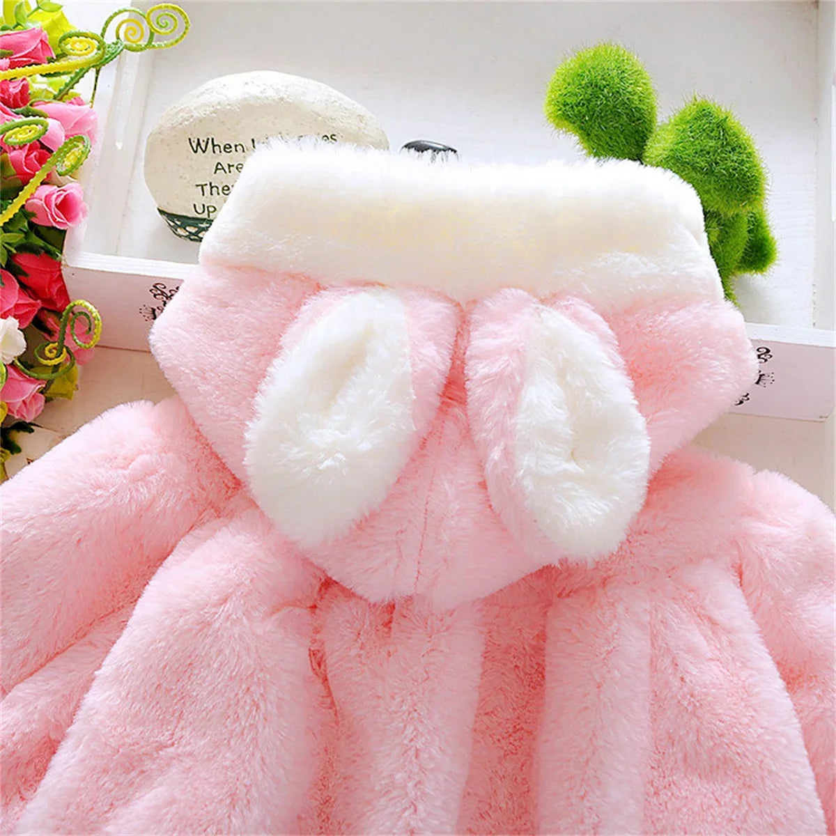 Children's clothing children's new cape girls autumn and winter wool sweater shawl baby ear fleece jacket cape