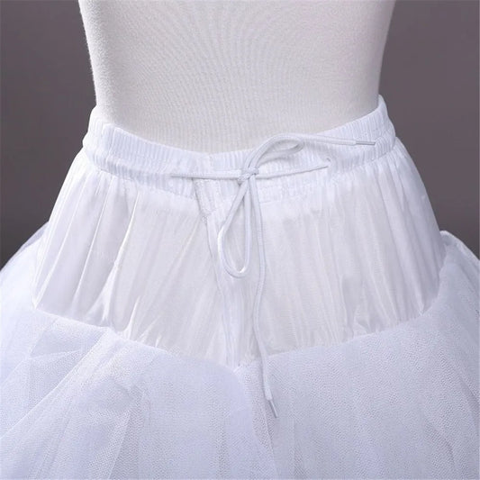 4/6/8 Layers Tulle Petticoat Wedding Accessories Chemise Without Hoops For A Line Wedding Dress Wide Puffy Underskirt