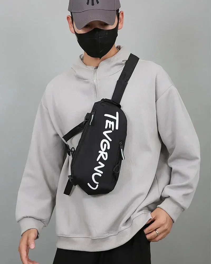 Nylon Chest Bag Trendy and Fashionable Women's Shoulder Bag Sports and Leisure Men's Oblique Straddle Bag