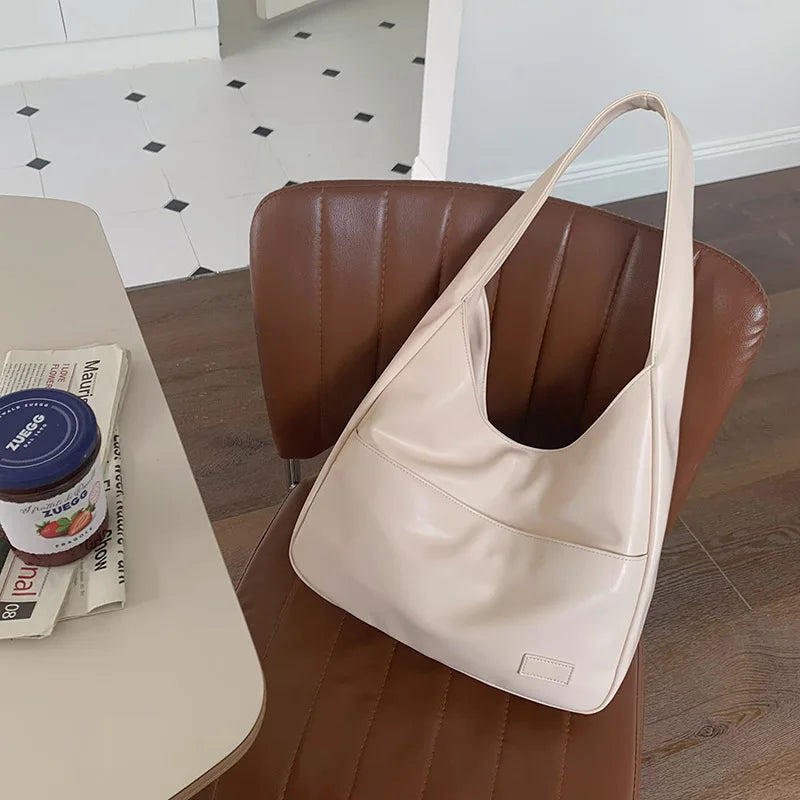 1pcs Leather Tote Purse Stylish Casual Trendy Large Soft Shoulder Bag