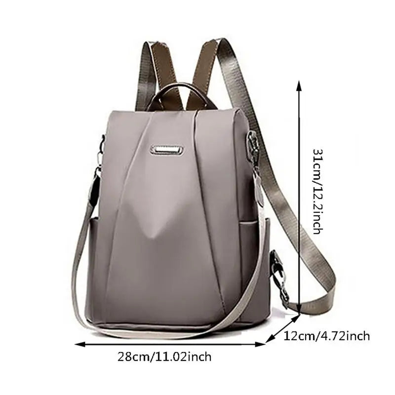 New Women's Multifunction Backpack Casual Solid Color School Bag For Girls Fashion Detachable Strap Travel Shoulder Bag
