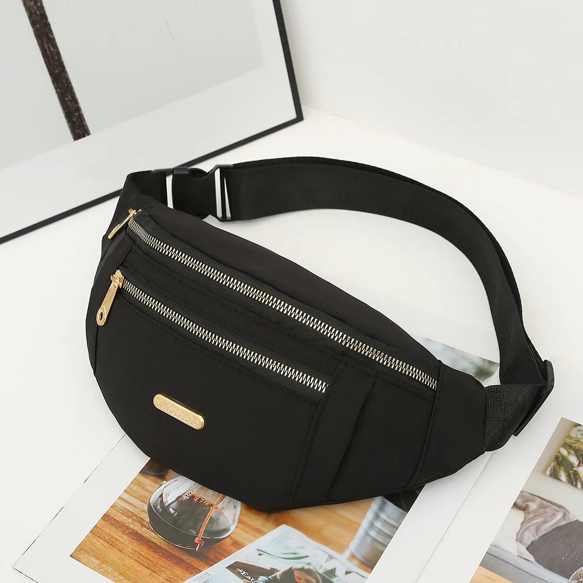 Fanny Pack for Women Men Water Resistant Large Hiking Waist Bag Pack Carrying All Phones for Running Walking Traveling