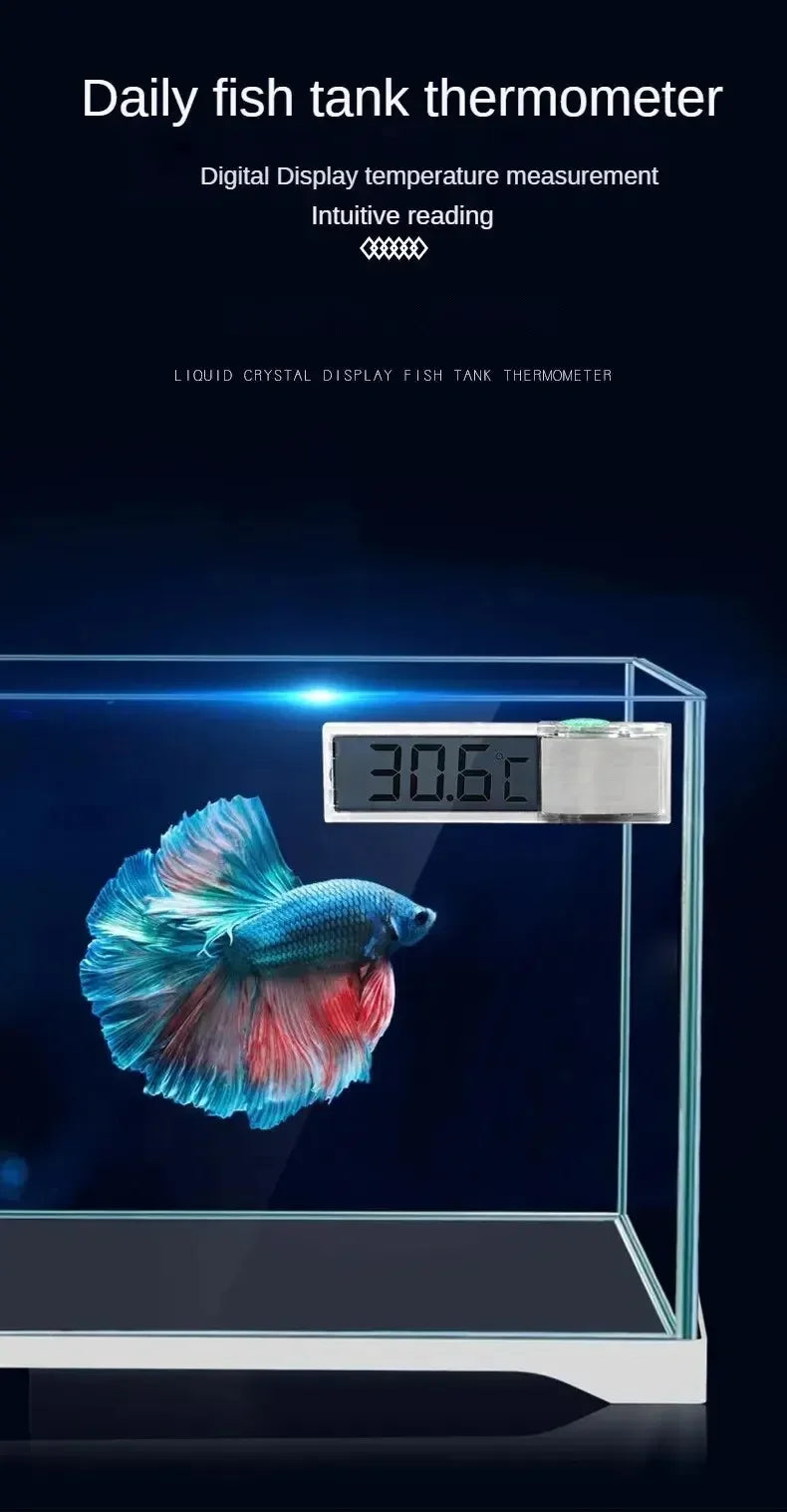 1PCs Electronic LCD Digital Fish Tank Temperature Aquarium Thermometer Measurement Fish Tank Temp Meter Aquarium Accessories