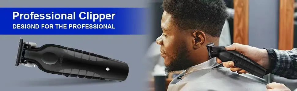 Kemei Men's Cordless Hair Clipper USB Rechargeable Electric Hair Clipper Zero Gap Trimmer Electric Hair Cutting Machine KM-2299