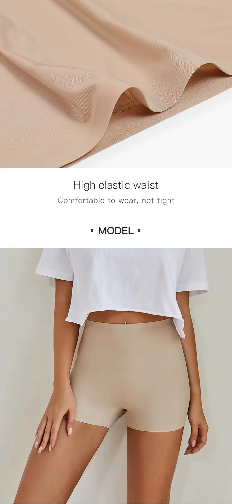Hot Sale Ladies Seamless Ice Silk Solid Biker Shorts Boxer Short Leggings Sports Yoga Pants Women's Shorts Panties T1584