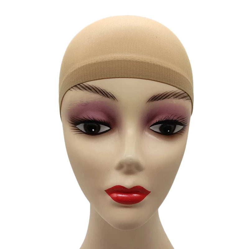 2pcs/Bag Top Stocking Wig Cap Hair Net For Weave Hair Wig Nets Black Brown Stretch Mesh Wig Cap For Making Wigs