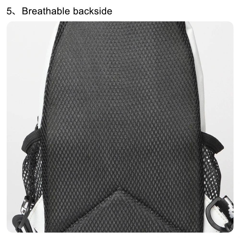 Geestock Small Crossbody Bags For Women Sling Chest Bag Female Mini Travel Sport Shoulder Pack Messenger Bags With Earphone Hole