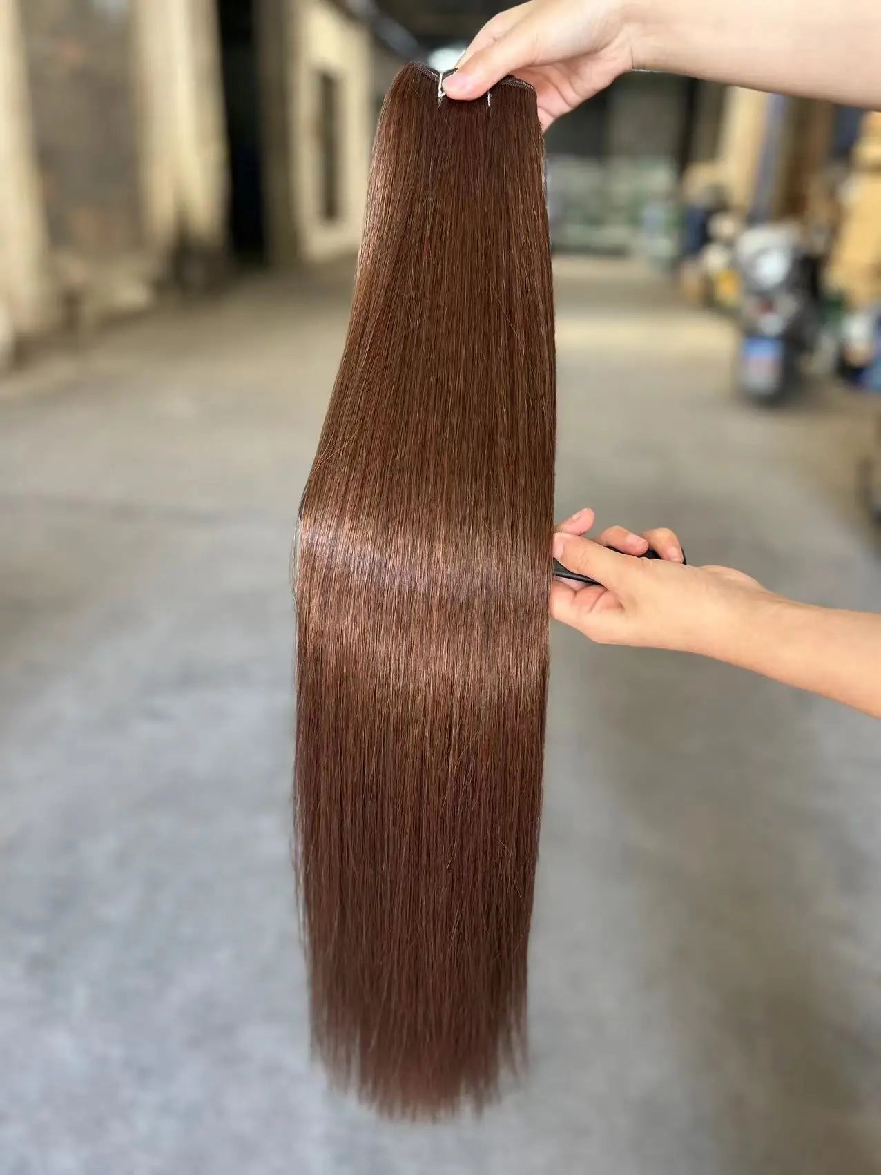 Straight Hair Bundles Extensions Smooth Ombre Hair Weaving 36Inch Super Long Synthetic Straight Hair Bundles Full to End