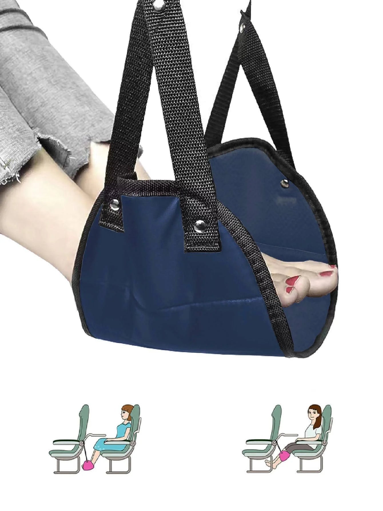 Foot Rest Airplane Footrest Made With High Quality Foam Portable Travel Footrest Carry-On Foot Rest Adjustable Height Foot Rest