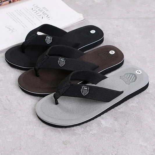 Summer Slippers Men Flip Flops Beach Sandals Non-Slip Casual Flat Shoes 2023 Slippers Indoor House Shoes For Men Outdoor Slides