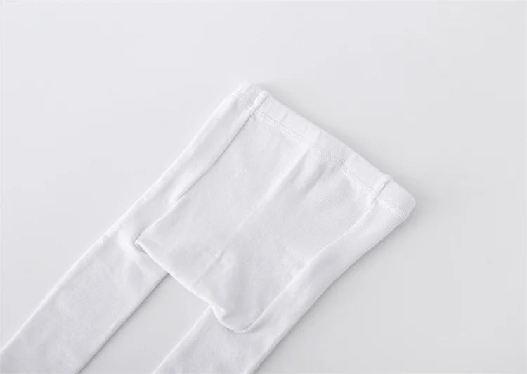 Lawadka Infant Baby Girl Tights Knitted Stockings for Girls Cotton Newborn Tights For Girls Casual White Black Toddler Pantyhose
