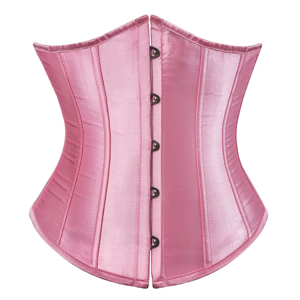 Underbust Corset Women Sexy Bustier Slimming Workout Shape Waist Trainer Girdles Cummerbunds Lace Up Corselet Lingerie Plus Size