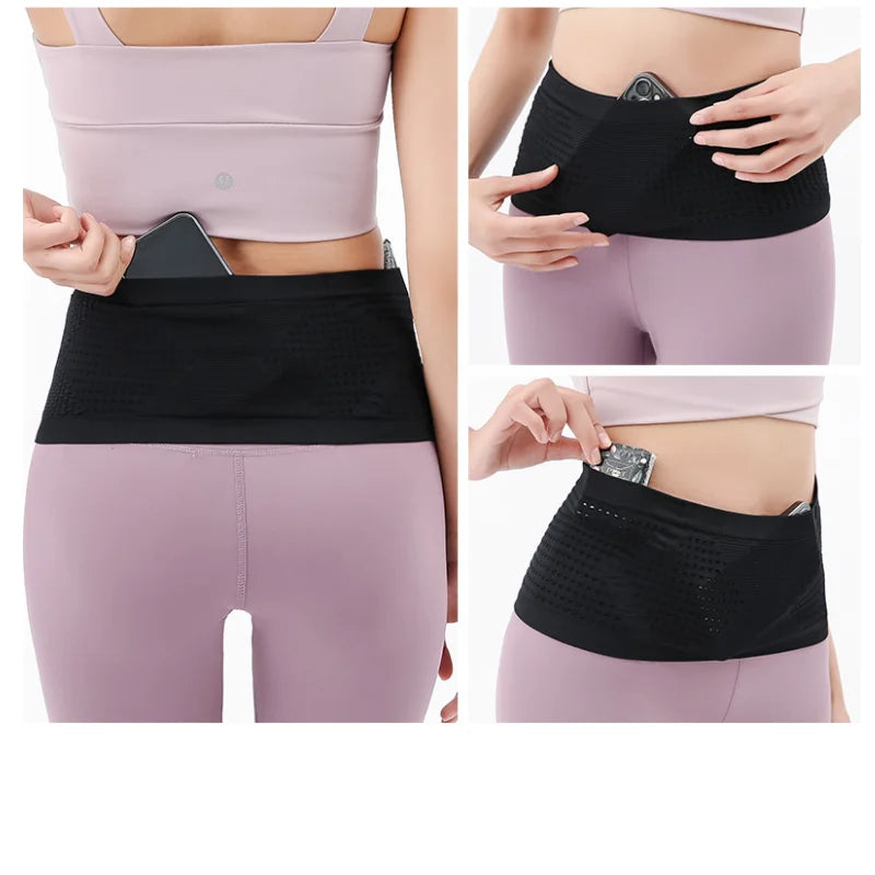 Seamless Invisible Running Waist Belt Bag Gym Bags Unisex Sports Fanny Pack Mobile Phone Bags for Fitness Jogging Cycling 운동가방