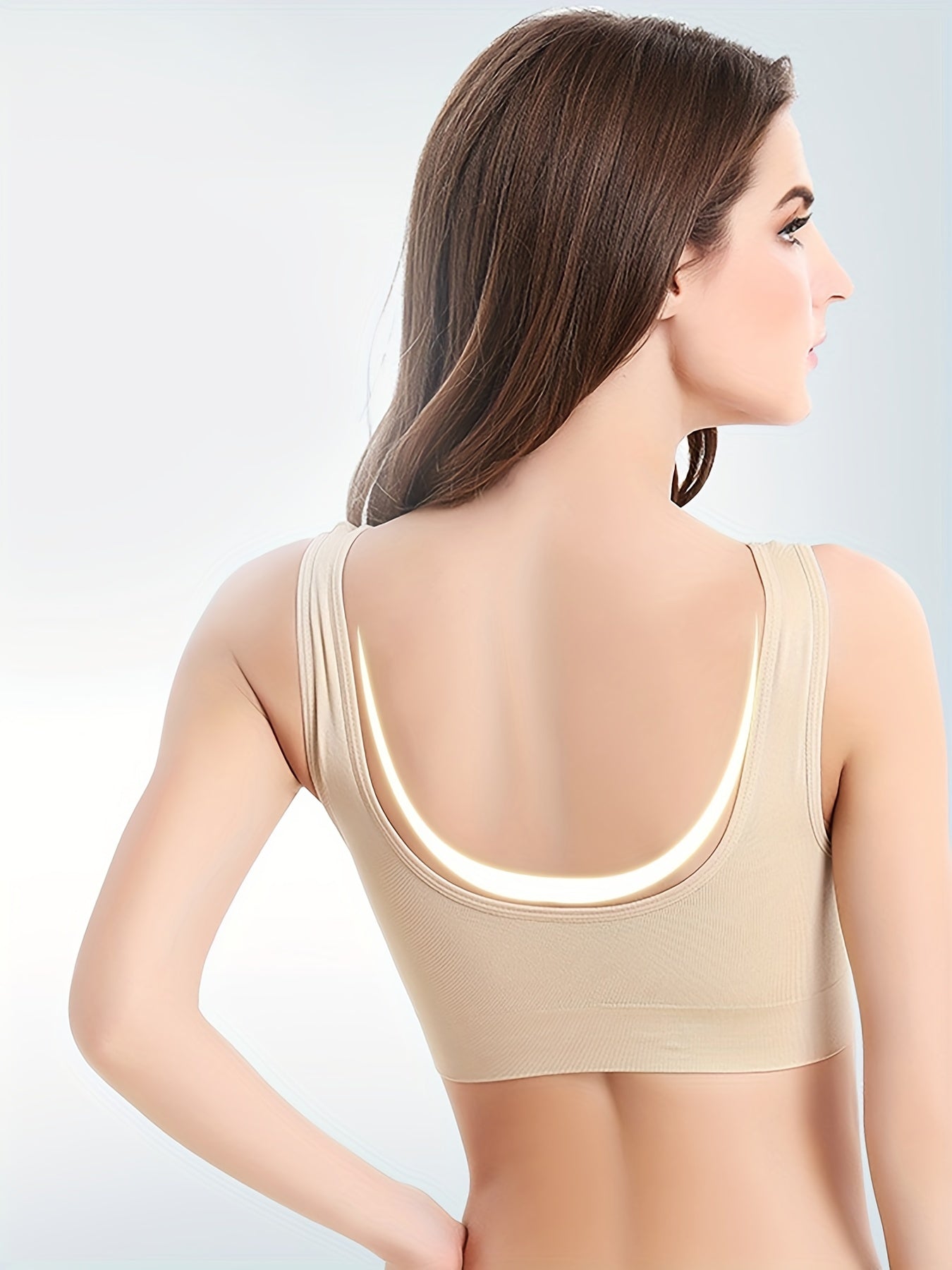 3pcs Wireless Sports Bras, Comfy & Breathable Running Workout Tank Bra, Women's Lingerie & Underwear
