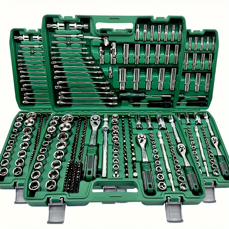 216/53/46pcs Professional Ratchet Toolset - Multi-functional Industrial Maintenance Kit with Torque Wrench, Screwdriver And Portable Repair Essentials for DIY Enthusiasts And Mechanics