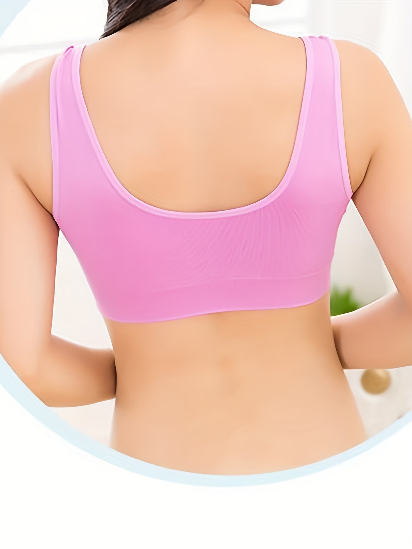 3pcs Wireless Sports Bras, Comfy & Breathable Running Workout Tank Bra, Women's Lingerie & Underwear