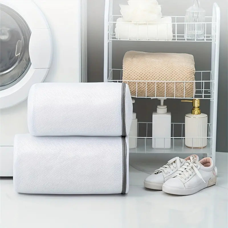 Buy 1 Get 1 Free, total of 2 pcs Premium Shoe Wash Bags - Mesh Laundry Pouches for Sneakers & Running Shoes, Protect Socks & Bras, Durable, Travel Organizer, Secure Zip, Machine Wash Safe
