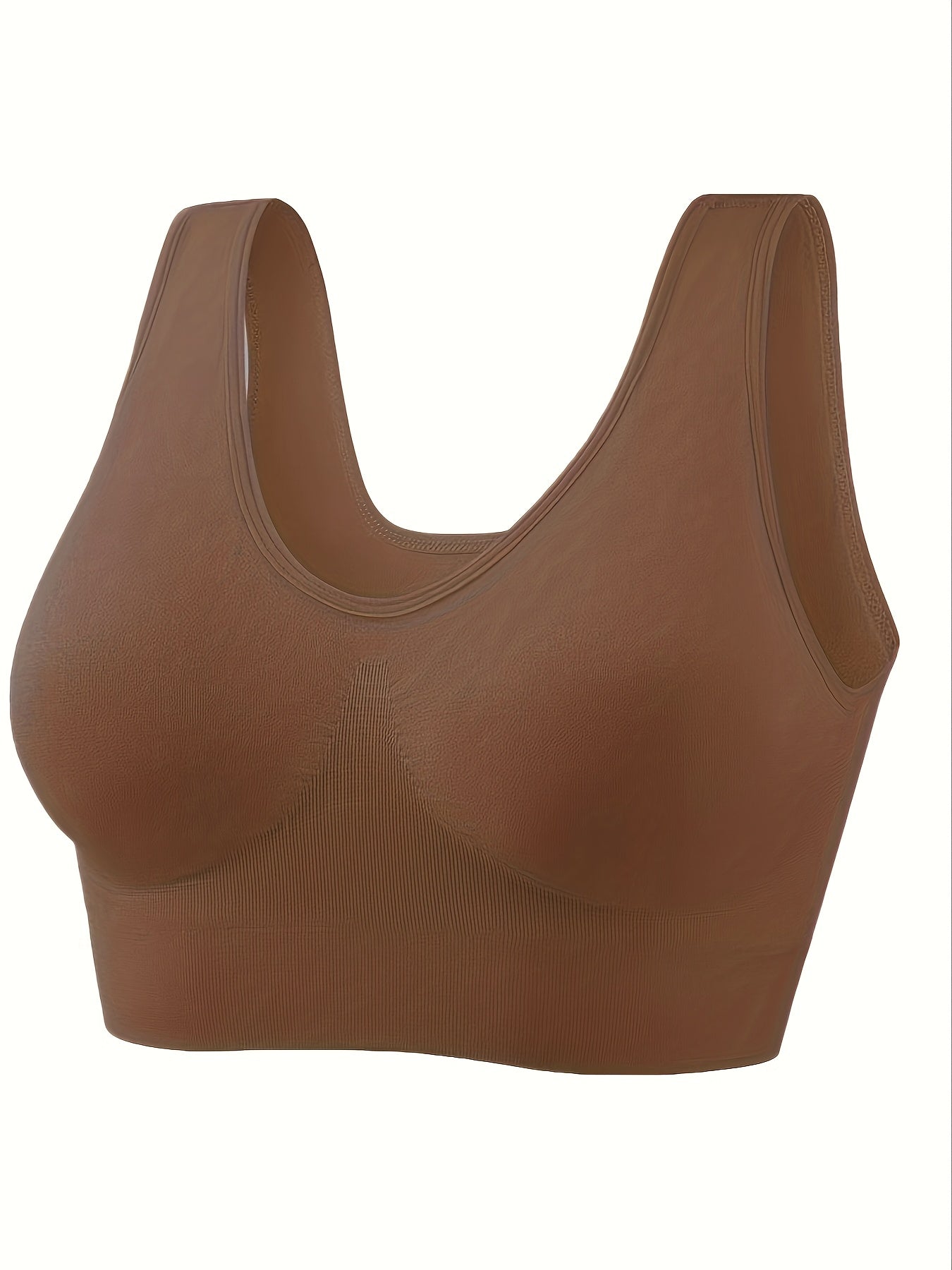 Plus Size Seamless Wire-Free 6pcs Sports Bras for Women - Backless Racerback Design for Running & Yoga