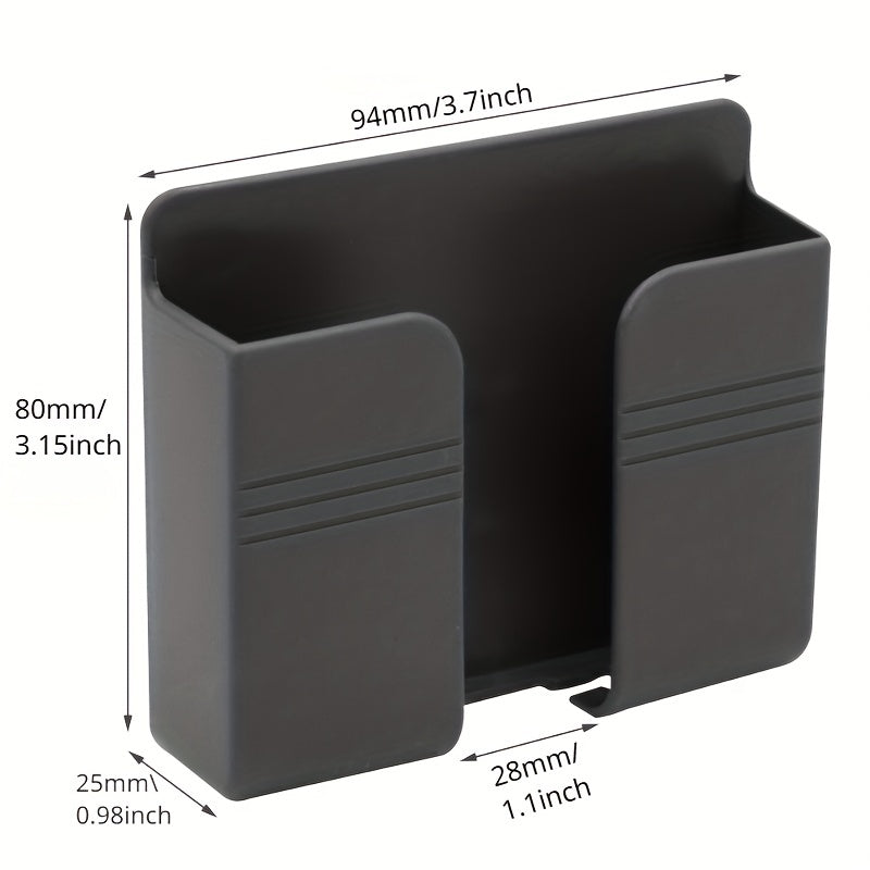Mobile Phone Plug Wall Holder Punch Free Wall Mounted Organizer Storage Box Remote Control Mounted Charging Multifunction Hook, Easter Day, Valentine's Day, Springtime