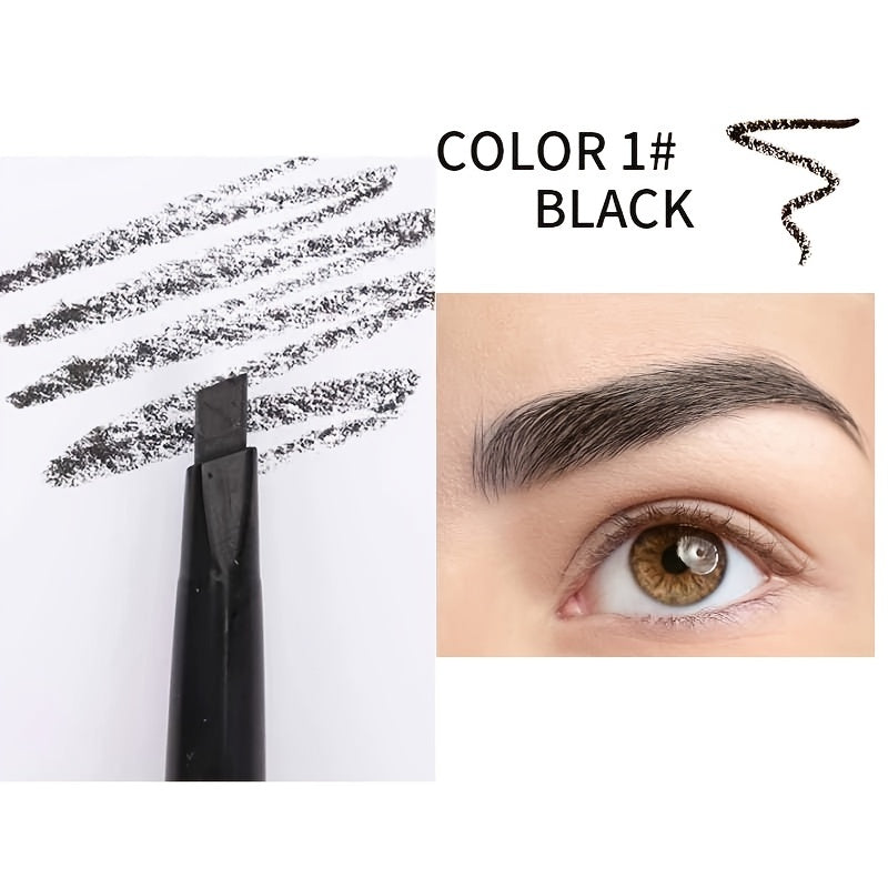 Waterproof 5 Colors Natural Makeup Double Heads Automatic Eyebrow Pencil Waterproof Long-lasting Easy Ware Eyebrow Pen With Eyebrow Brush