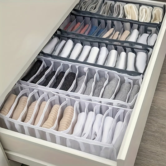 Foldable Drawer Underwear Organizer, Wardrobe Mesh Storage Box, Closet Divider Pants Bras Socks Sorting Bag