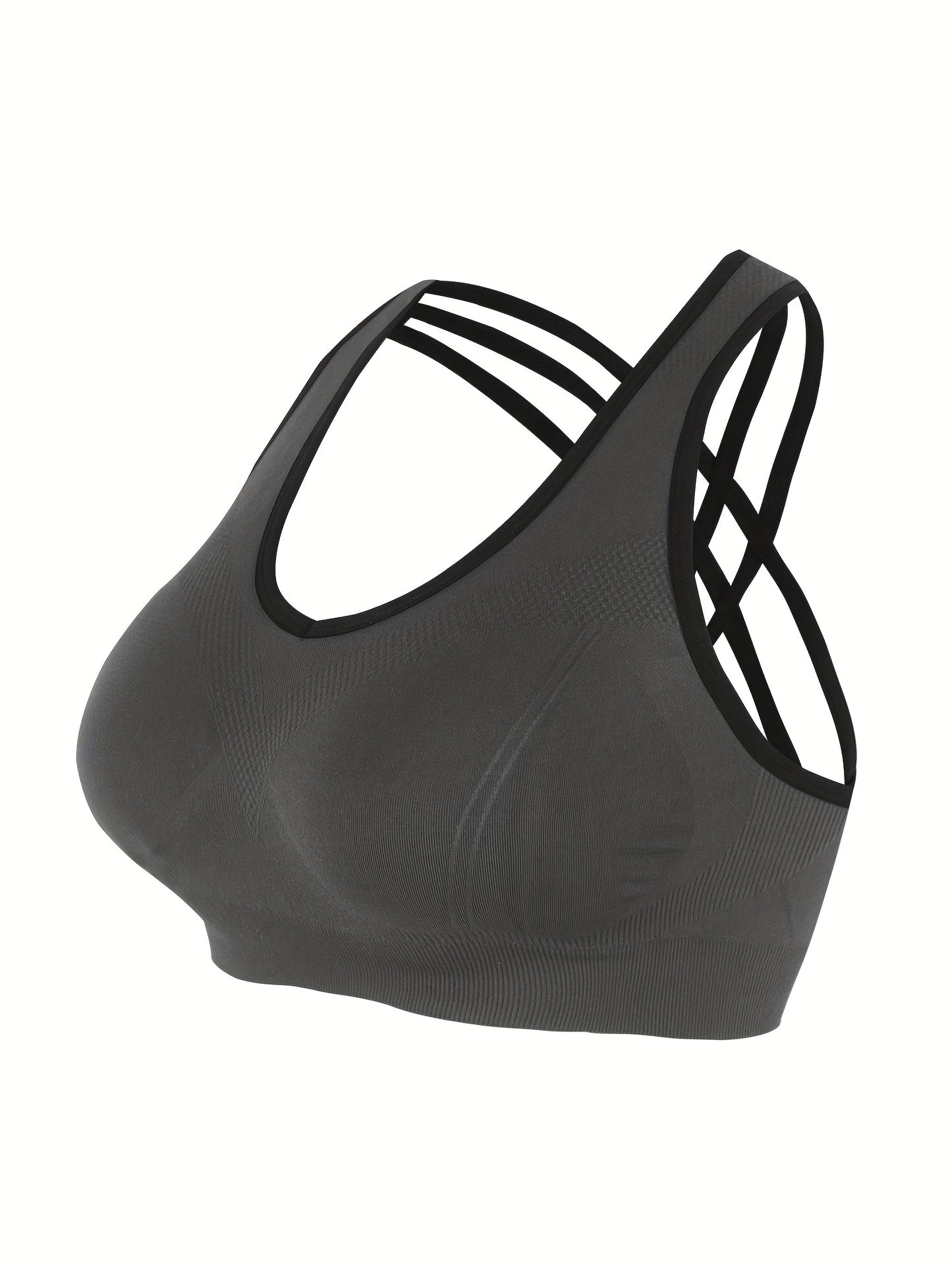 3pcs Criss Cross Back Sports Bras, Comfy & Breathable versatile Fitness Tank Bra, Women's Lingerie & Underwear
