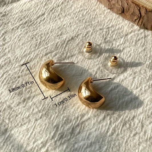 Elegant Drop-Shaped Women's Earrings, Classic Vintage & Holiday Style, Fashion Ear Decor, Perfect For Party & Festival Gift, Available In Golden & Silvery Finish