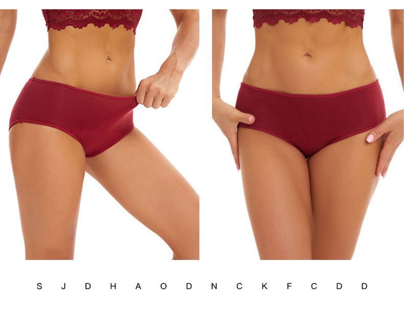 3pcs Simple Period Panties, Comfort Mid-high Waist Physiological Briefs, Breathable Postpartum Panty, Menstruation Panties, Women's Underwear & Lingerie