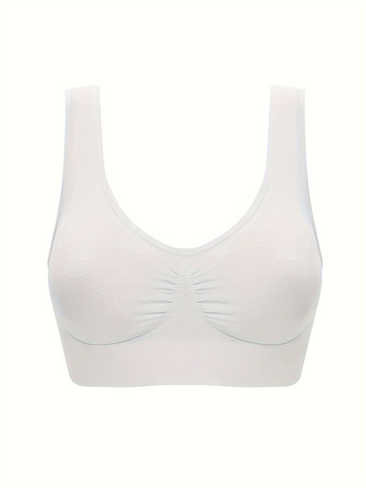 7pcs Women's Sports Bras - Comfy, Breathable Nylon & Elastane Blend, Wireless Design for Running & Workouts, Machine Washable
