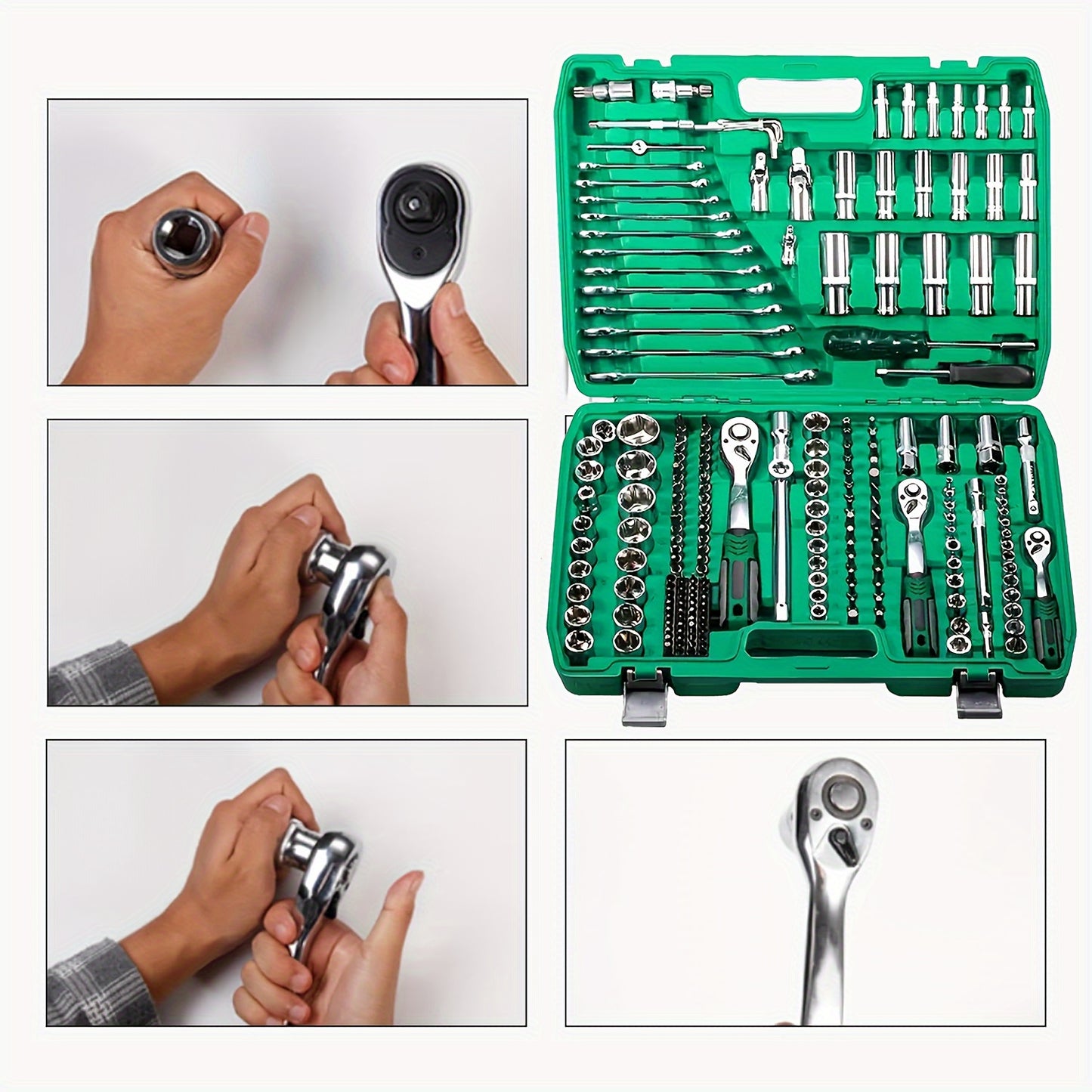 216/53/46pcs Professional Ratchet Toolset - Multi-functional Industrial Maintenance Kit with Torque Wrench, Screwdriver And Portable Repair Essentials for DIY Enthusiasts And Mechanics