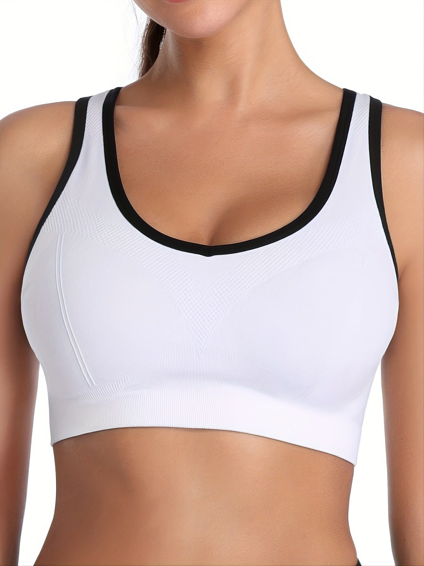3pcs Criss Cross Back Sports Bras, Comfy & Breathable versatile Fitness Tank Bra, Women's Lingerie & Underwear