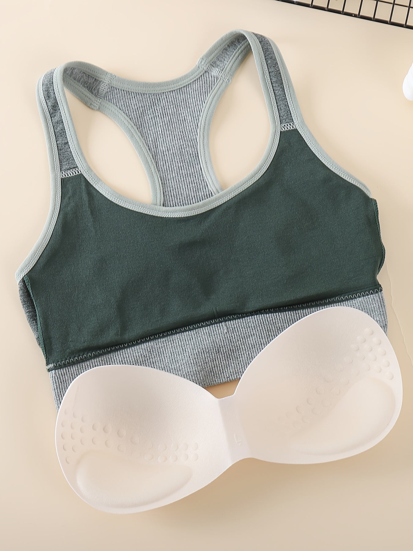 5pcs Women's Medium Support Sports Bras with Removable Pads, Breathable Mesh Back & Moisture-Wicking - Yoga & Gym Bras for High-Impact Workouts, Tummy Control, 5 Colors (Black/Dark Grey/Charcoal/Blush/Peach), Yoga Apparel | S