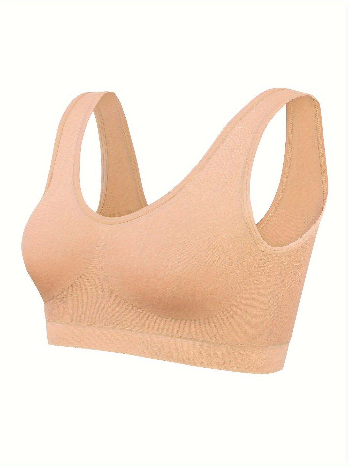 Comfortable 3pcs Seamless Sports Bras - Lightweight, No-Pad Design for Yoga & Fitness - Nylon Blend, Thin, Innerwear