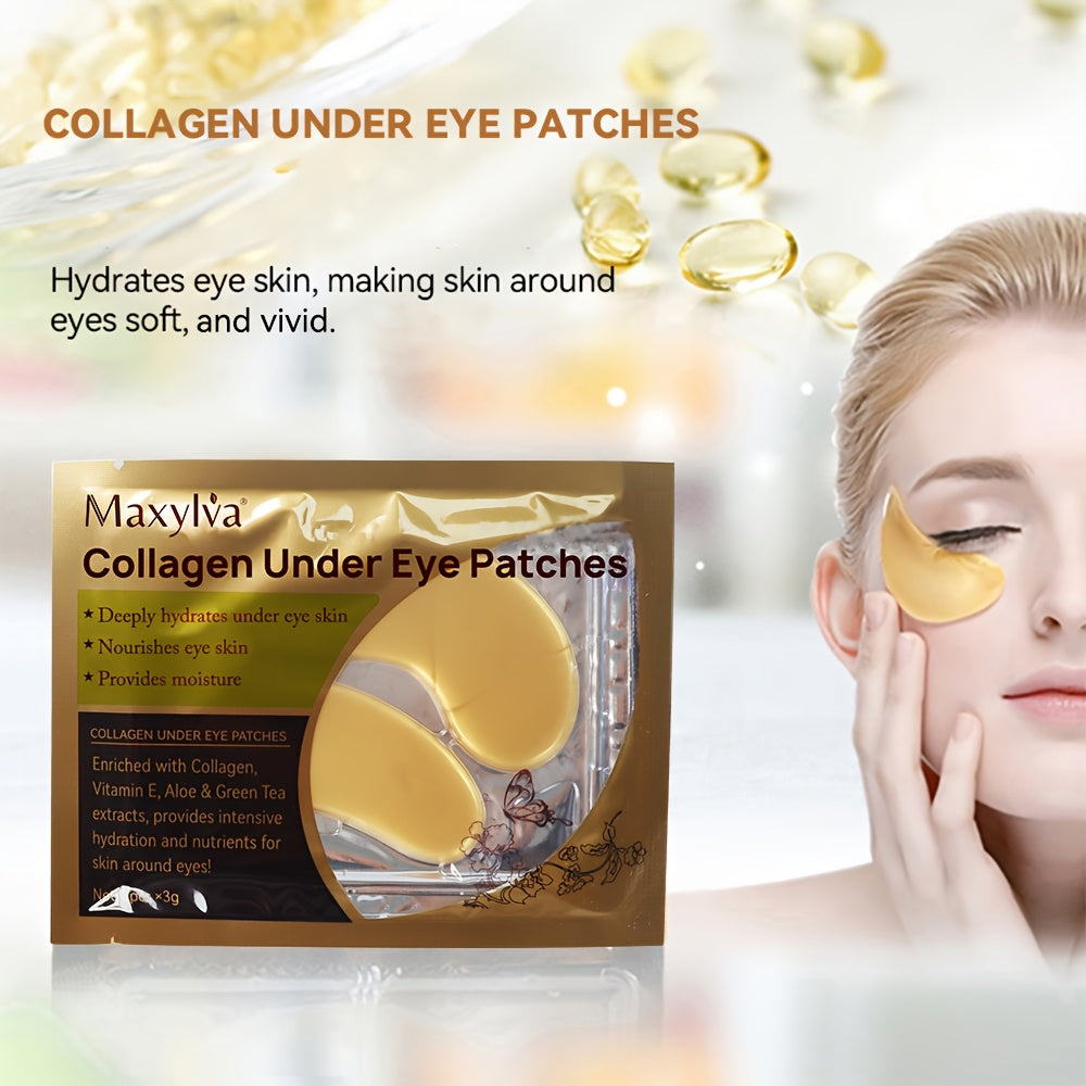 [Golden Under Eye Crystal Mask] Hydrating Eye Care Under Eye Crystal Mask Golden Under Eye Patches For Women and Men