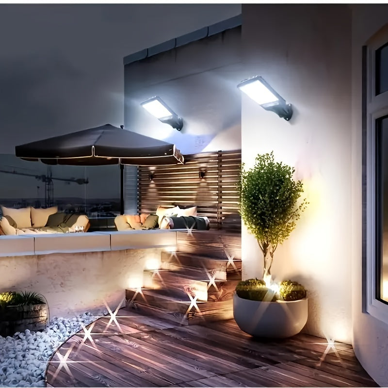 Solar-Powered LED Street Light 2200W | Human Body Induction | Remote Control | Durable Plastic | Semi-Flush Mount | Solar Panel | Energy-Efficient Outdoor Lighting for Gardens & Pathways, Security Lighting | Sleek Solar Light