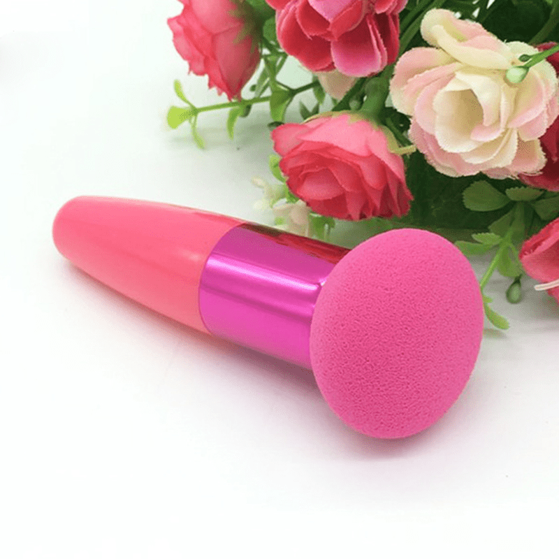 1pc Foundation Makeup Sponge With Handle Beauty Blender Cosmetics Makeup Sponge Mushroom Stick