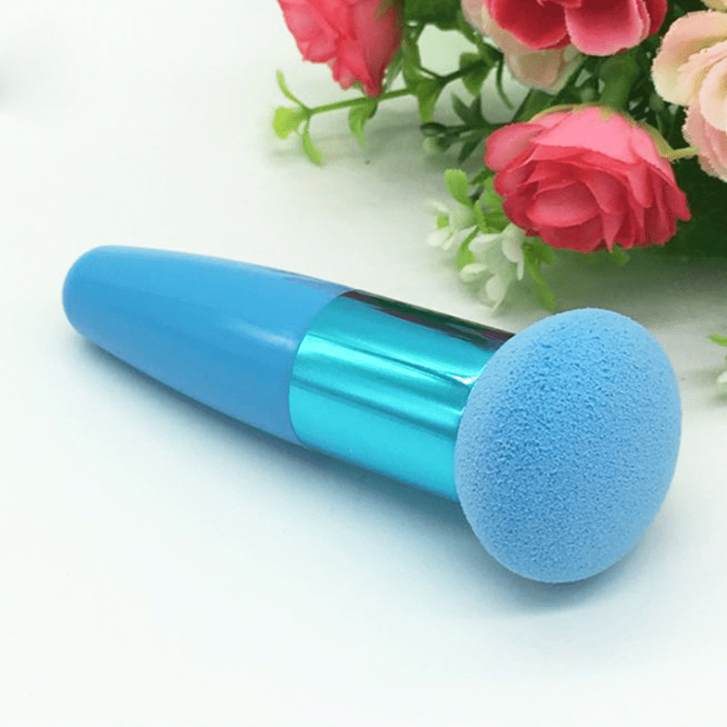 1pc Foundation Makeup Sponge With Handle Beauty Blender Cosmetics Makeup Sponge Mushroom Stick