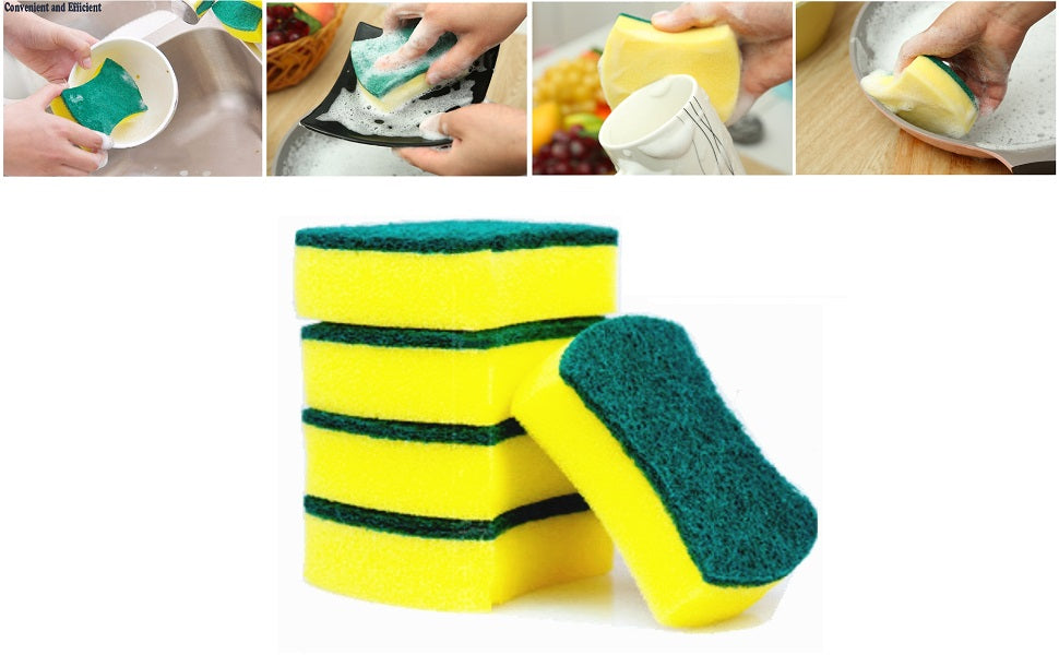 12pcs Heavy-Duty Kitchen Sponges - Durable, Scratch-Free Cleaning Power - High-Performance for Restaurant-Quality Results