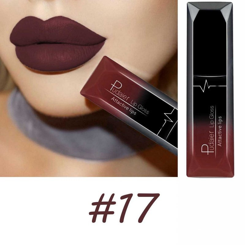 17 colors Long-Lasting Matte Liquid Lipstick Lip Gloss with Velvet Finish and Waterproof Formula Valentine's Day Gifts