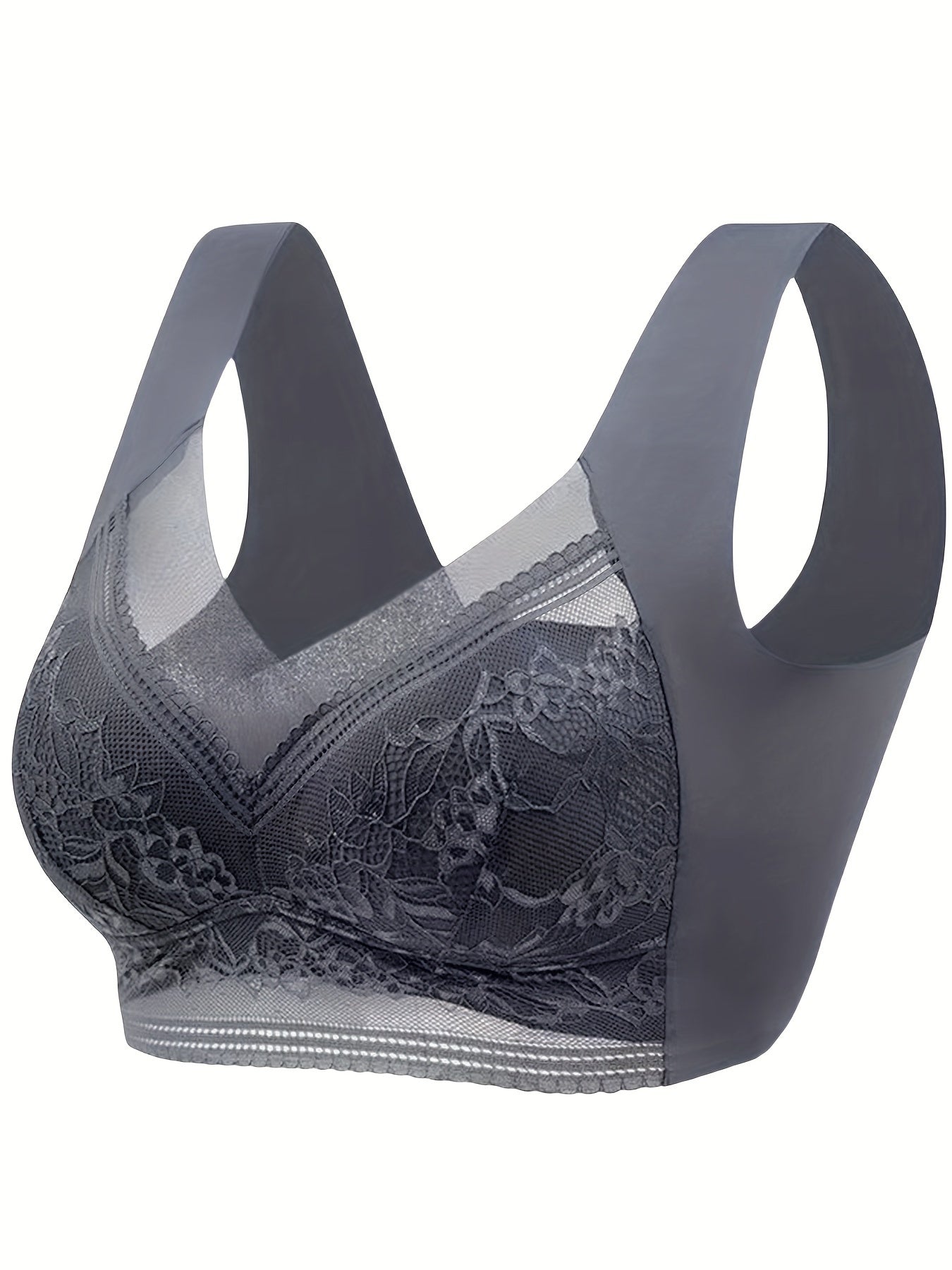 4pcs Seamless Lace Bra Set - Ultra-Soft & Breathable, Wireless Bras with Refined Contrast Lace Detail - Perfect for Everyday Wear, Womens lingerie