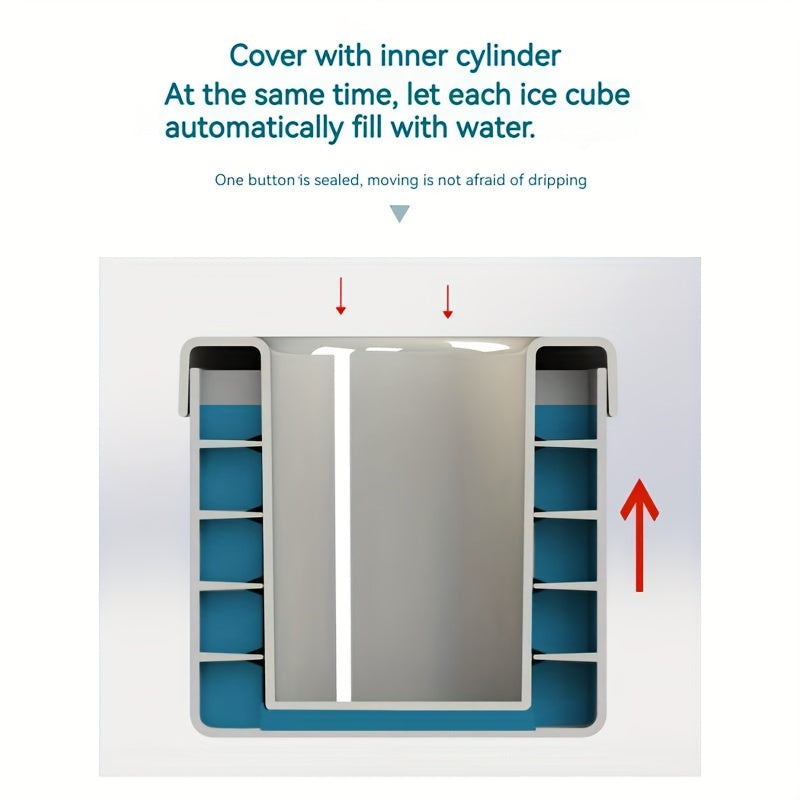 [Up to 60 Easy-Release Cubes] 1pc, Make Perfectly-Shaped Ice Cubes With This Easy-Release Silicone Ice Cube Mold - Holds Up To 60 Cubes! Kitchen Accessories